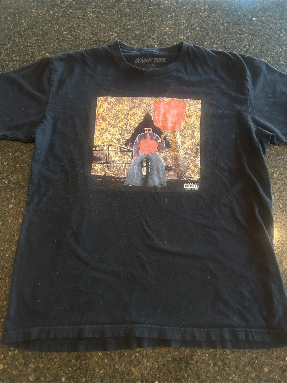 Oliver Tree Black Short Concert Graphic Tee